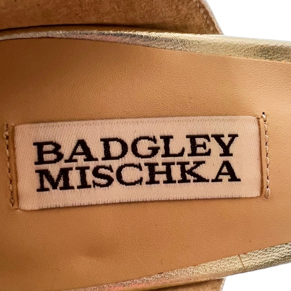 Badgley Mischka Soria Metallic Rhinestone Heels | 9 - Picture 10 of 11